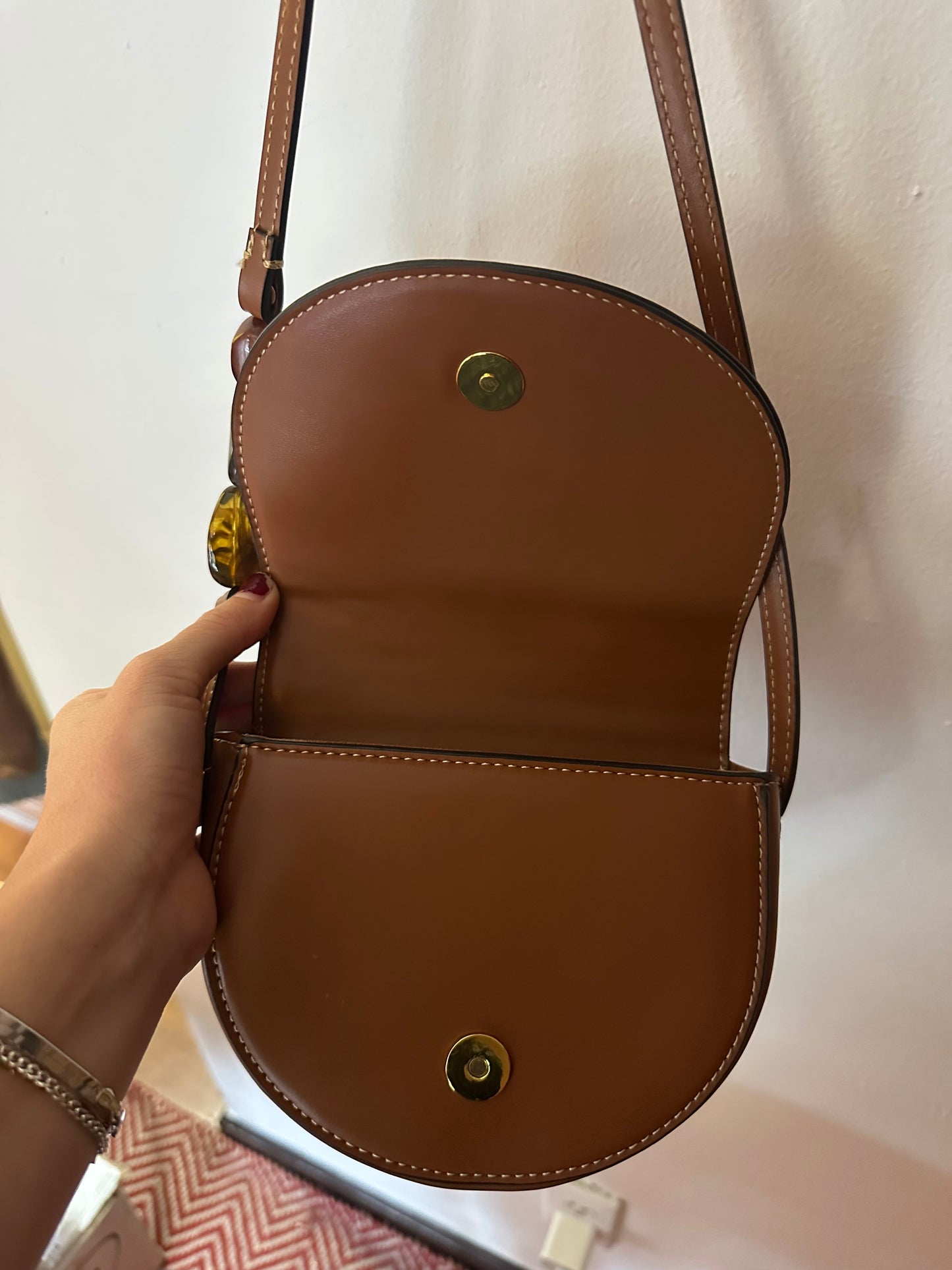 Zara  | Beaded Detail Brown Purse