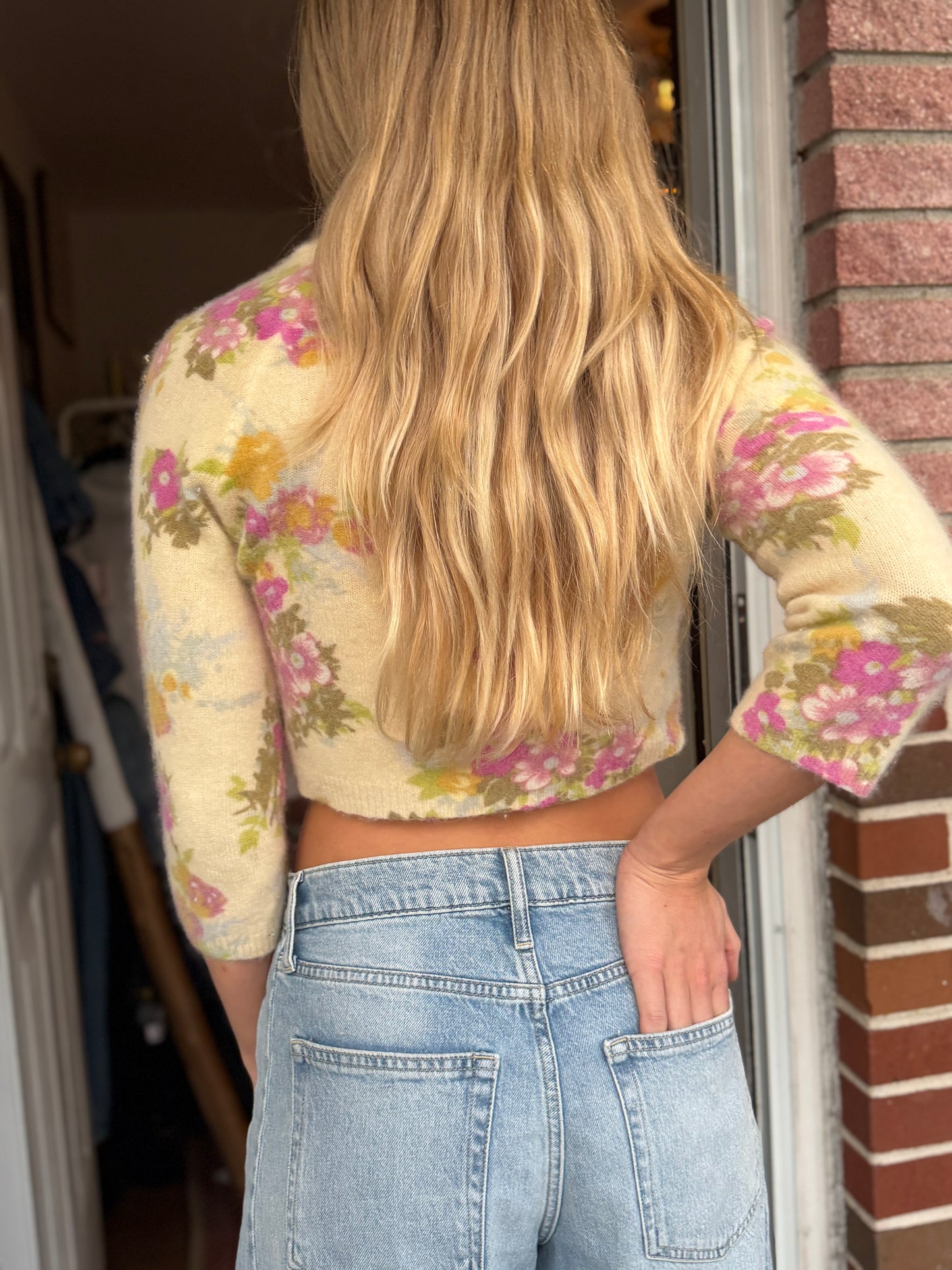 Free People | Floral Cropped Cardigan, S/P