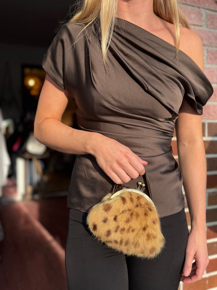 Rabbit Hair Mini Purse