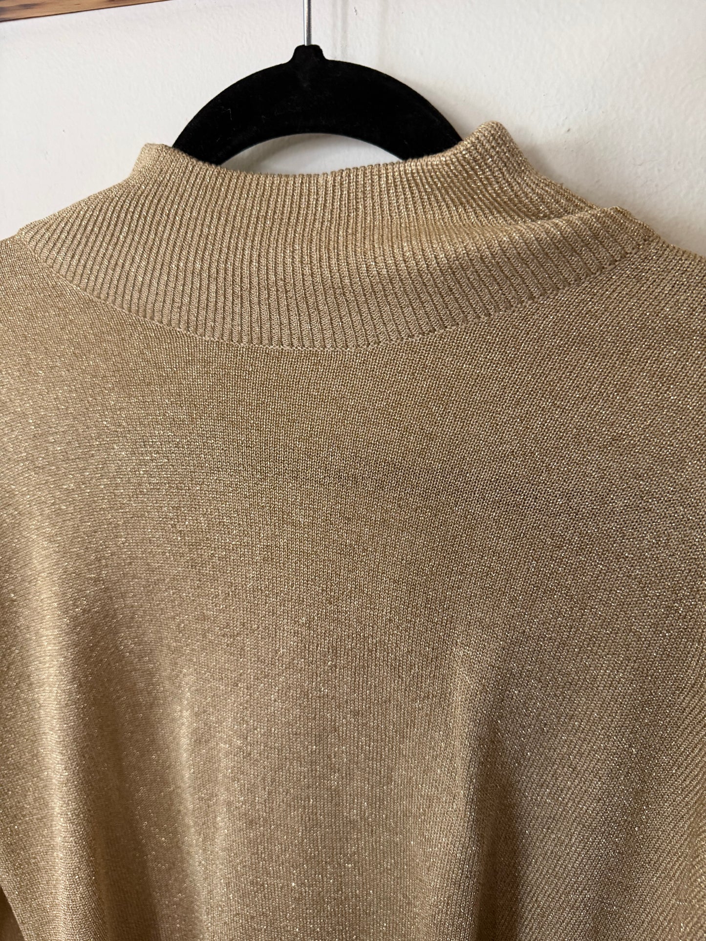 Gold Shimmer Highneck Top