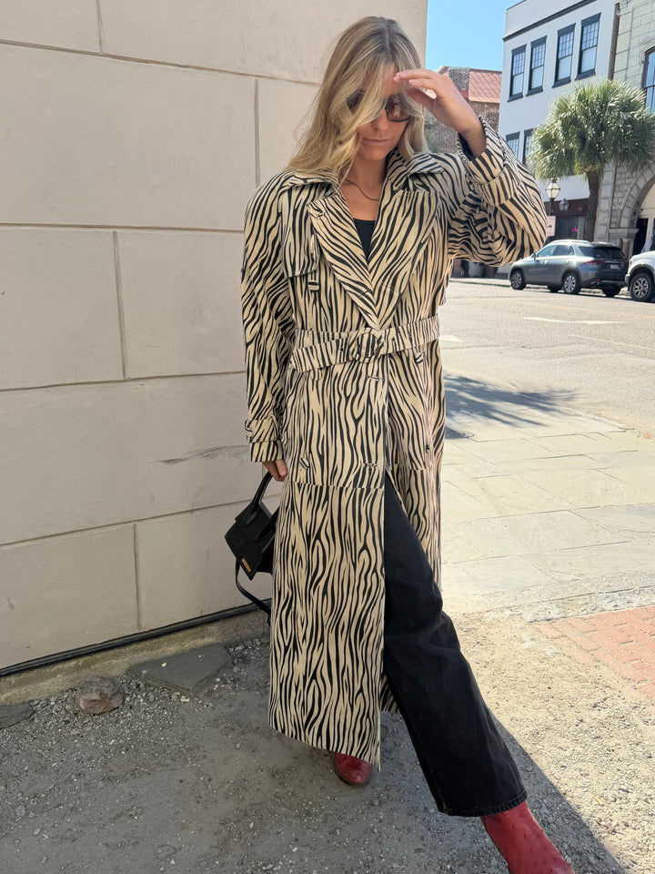 Ducie | Corrin Suede Trench Coat, XS/S