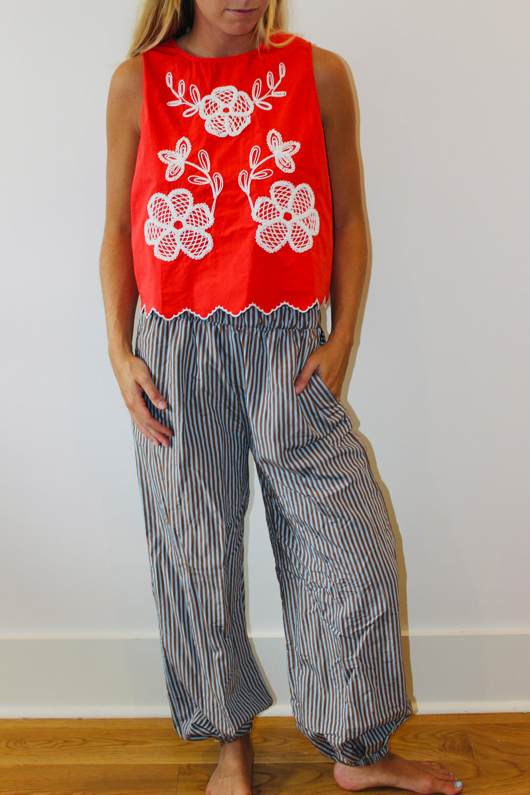 Strut &amp; Bolt | Floral Embroidered Top, S