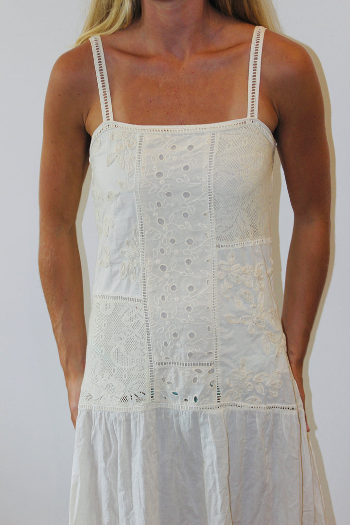 Zara | Eyelet Maxi Dress, XS