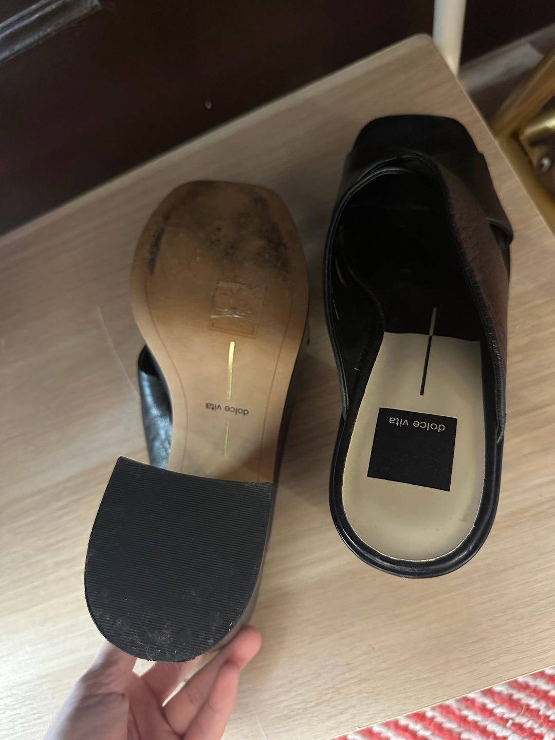 Dolce Vita | Platform Black Leather Sandal, 8.5
