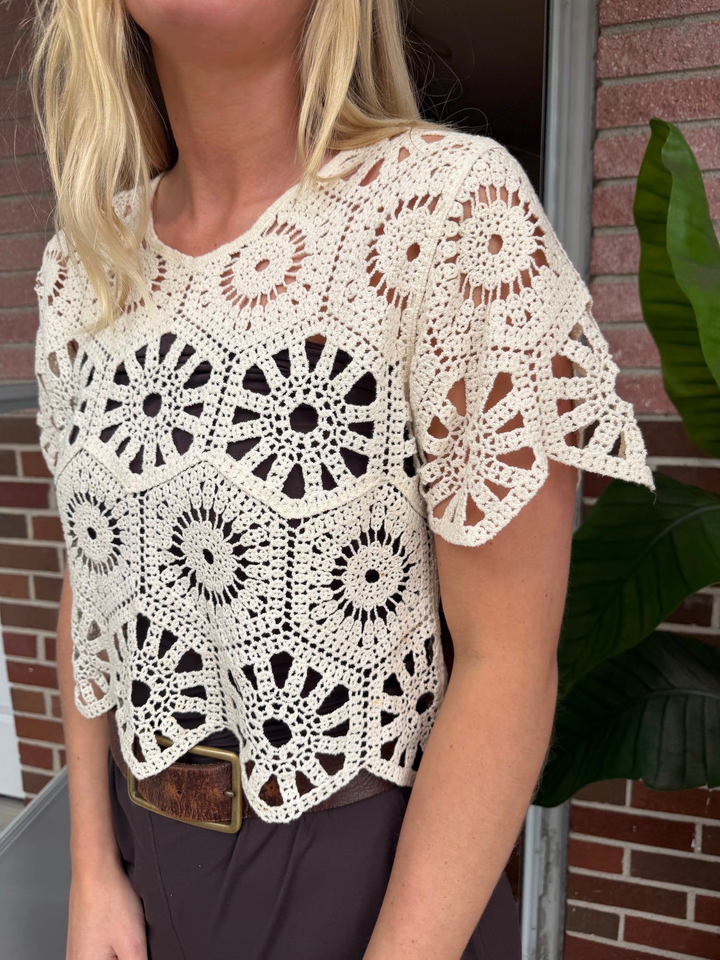 Rebellion again | Crochet Short Sleeve, XS