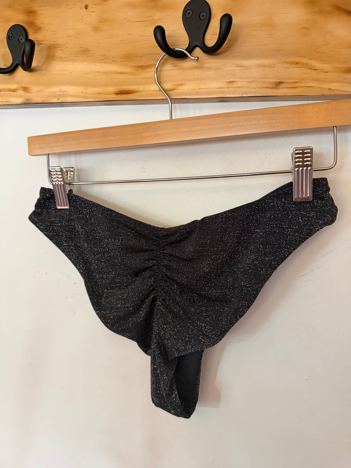 Black Shimmer Bikini Set, M