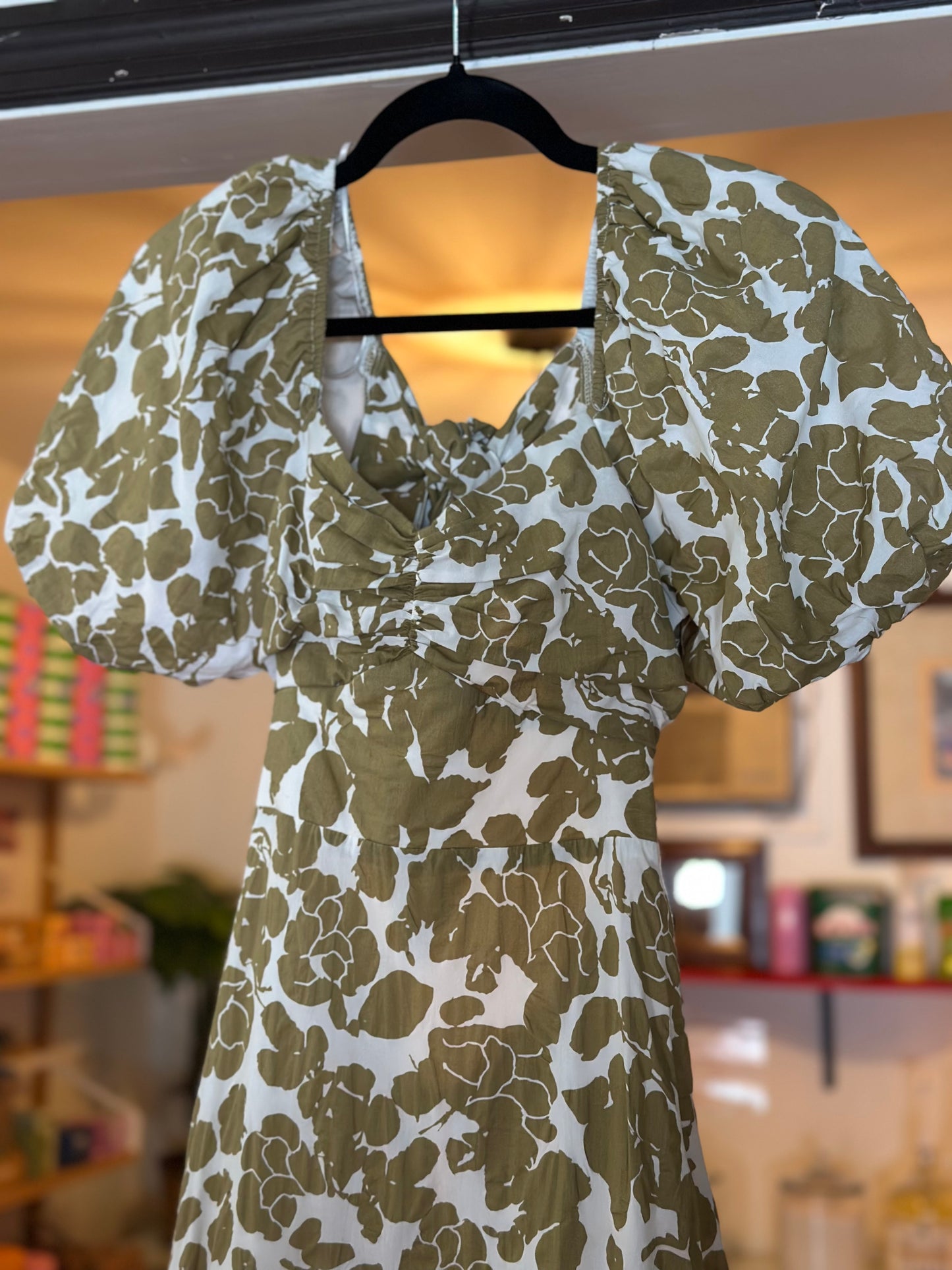 English Factory | Olive Green Floral Dress