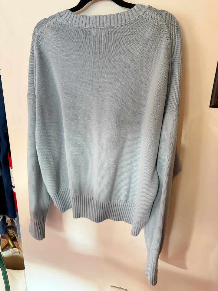 Quince | 100% Cotton Boyfriend Crew Sweater, M