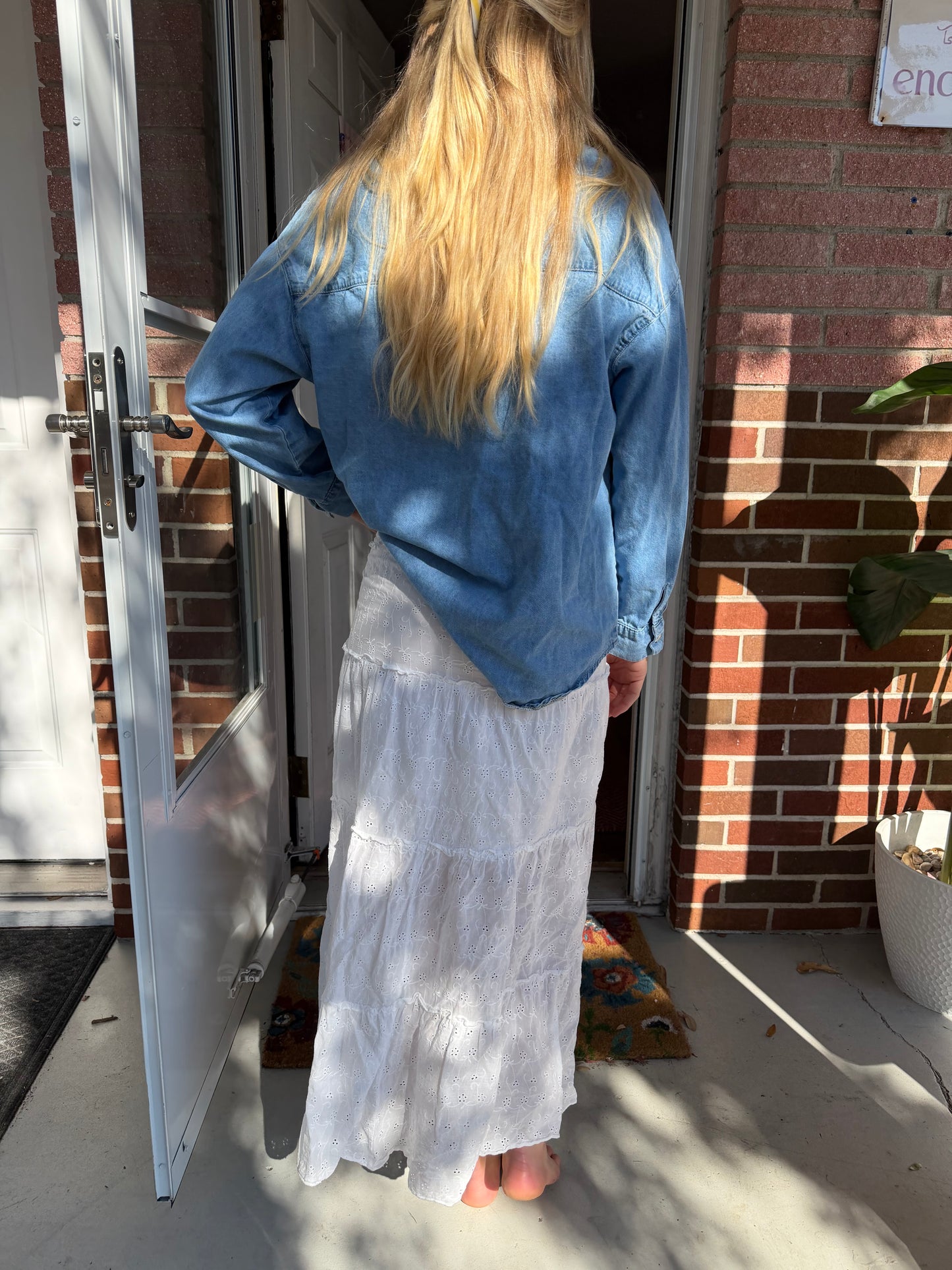 Denim Button Down, M