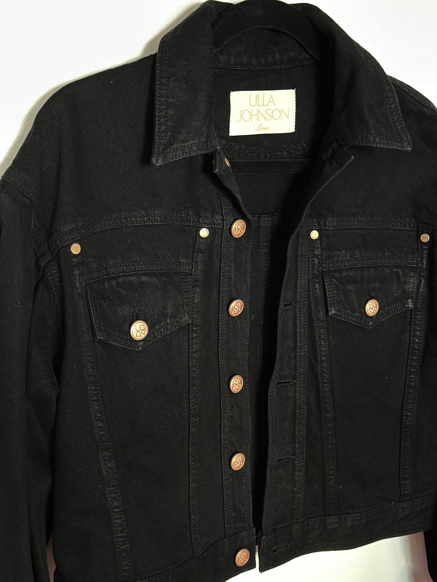 Ulla Johnson | The Cosette Lantern Sleeve Nonstretch Denim Trucker Jacket