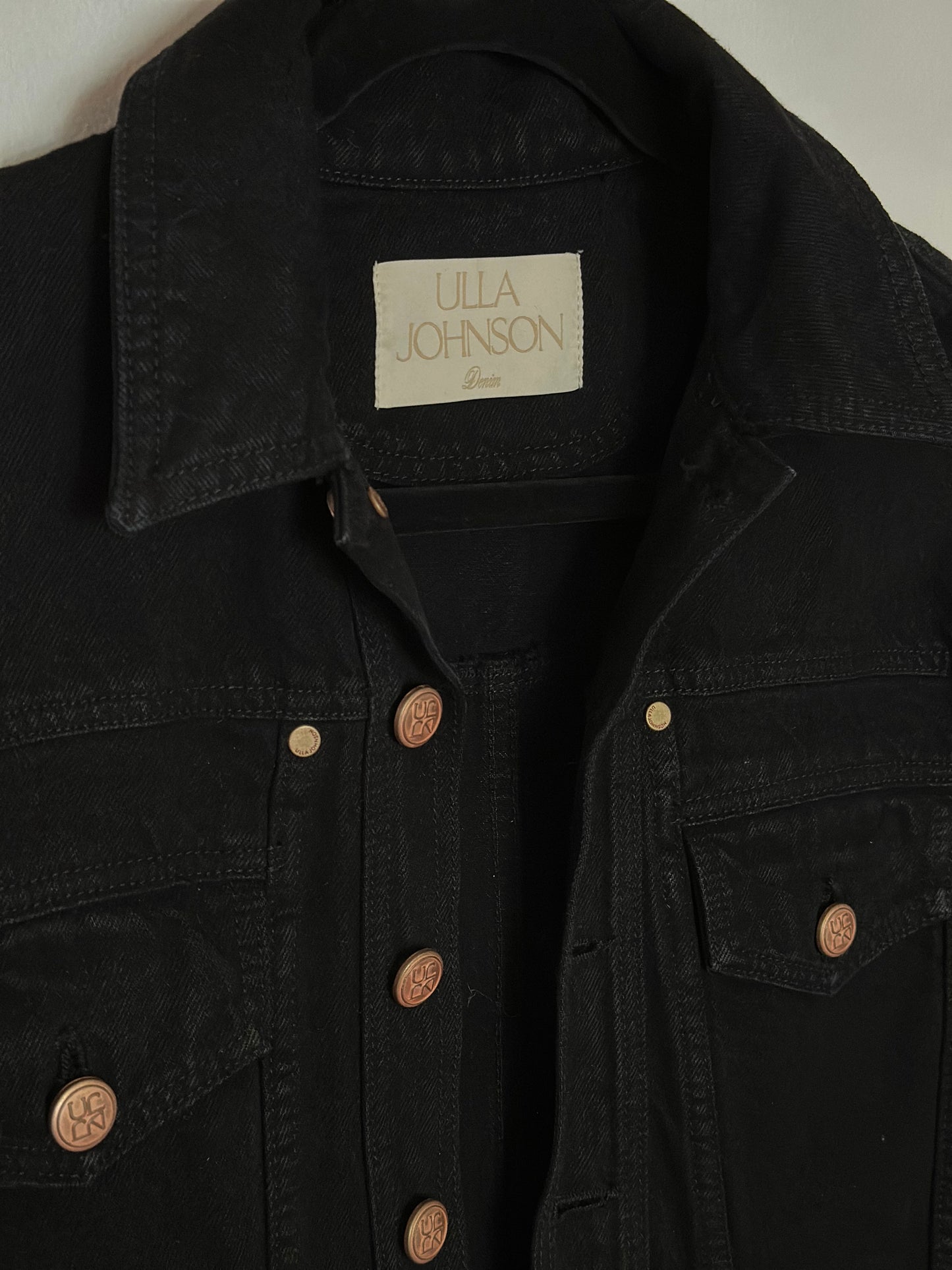 Ulla Johnson | The Cosette Lantern Sleeve Nonstretch Denim Trucker Jacket