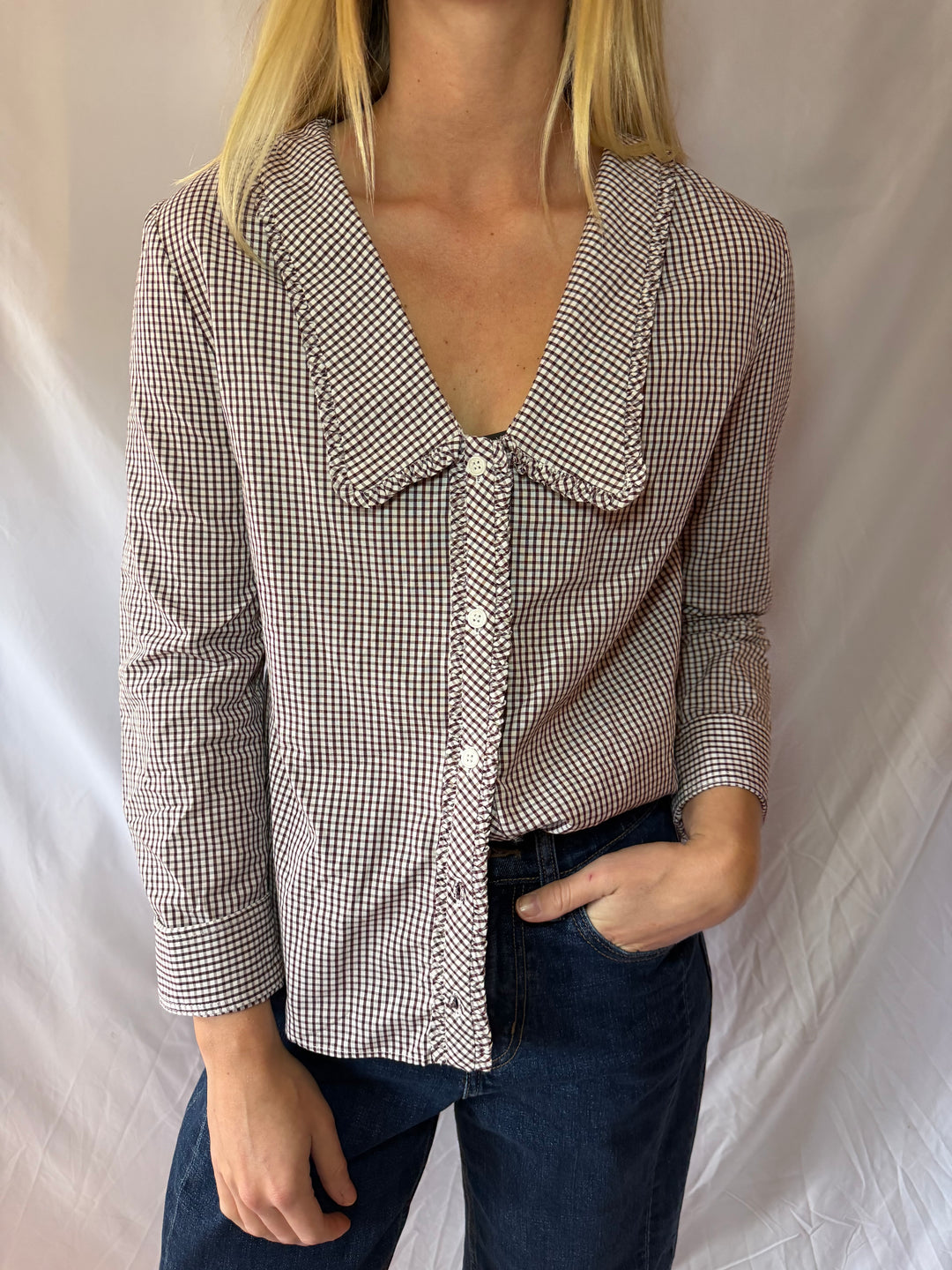 Zara | Collared Button Up Long Sleeve, XS
