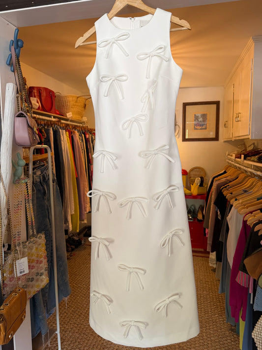 English Factory | Bow Applique Hepburn Dress, S