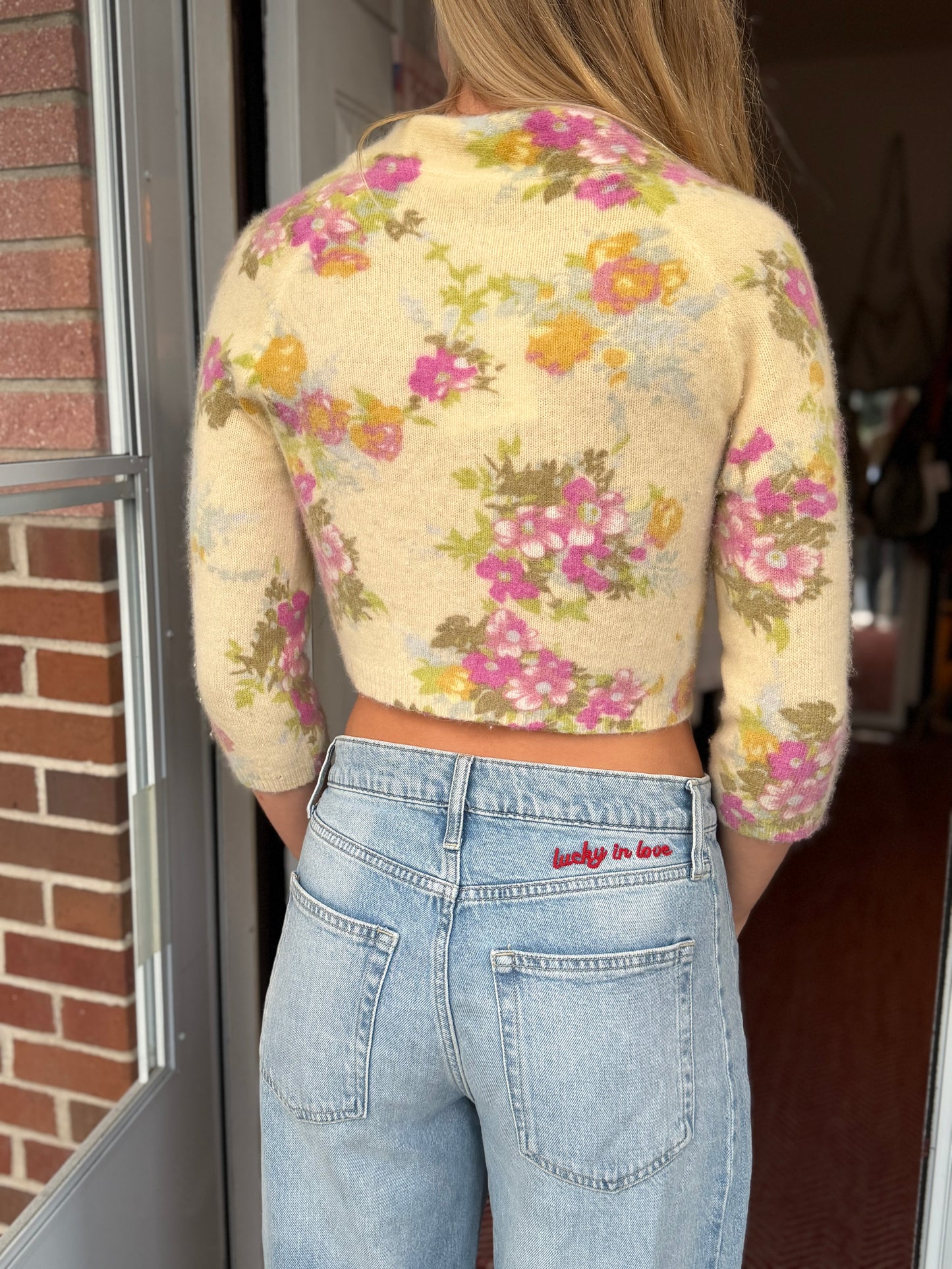 Free People | Floral Cropped Cardigan, S/P