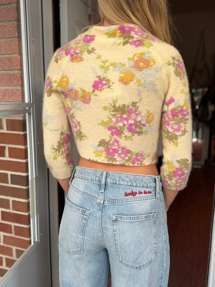 Free People | Floral Cropped Cardigan, S/P