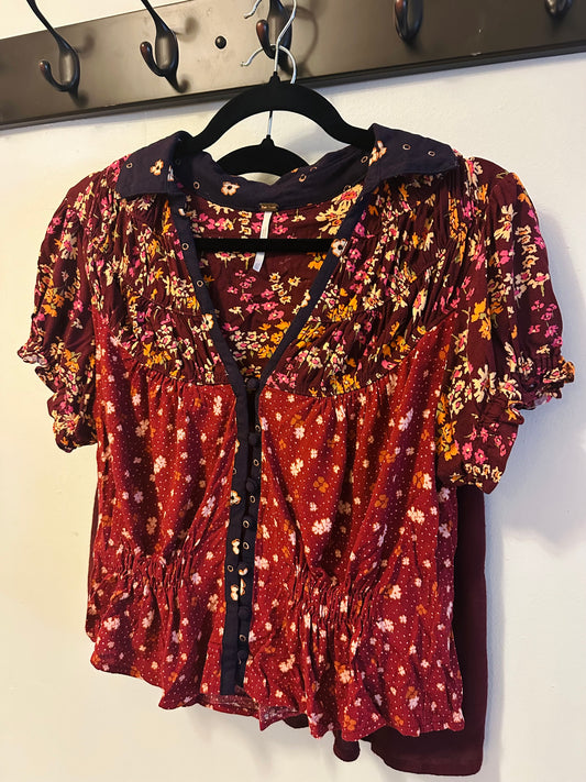 Free People | Floral Blouse