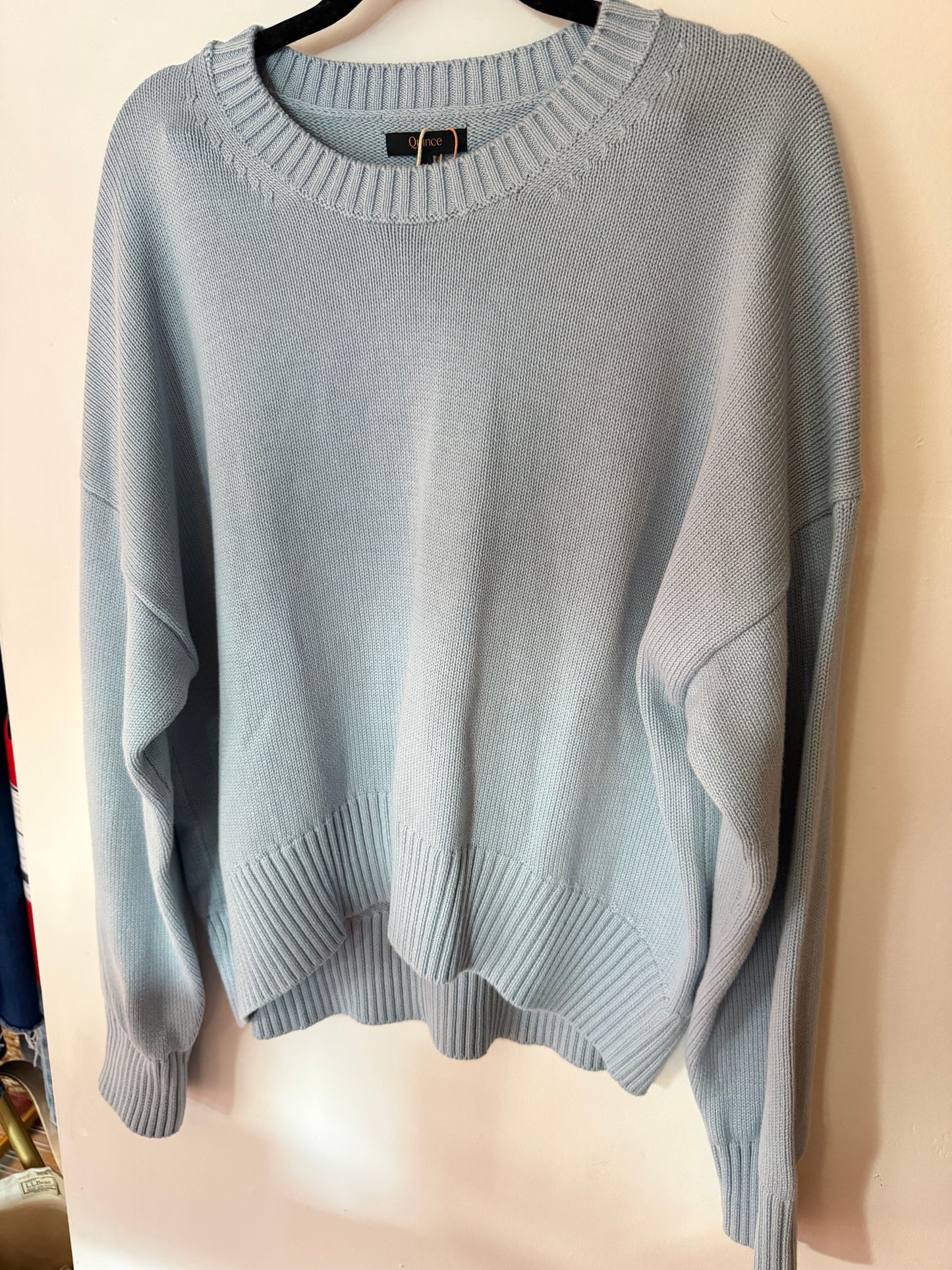 Quince | 100% Cotton Boyfriend Crew Sweater, M