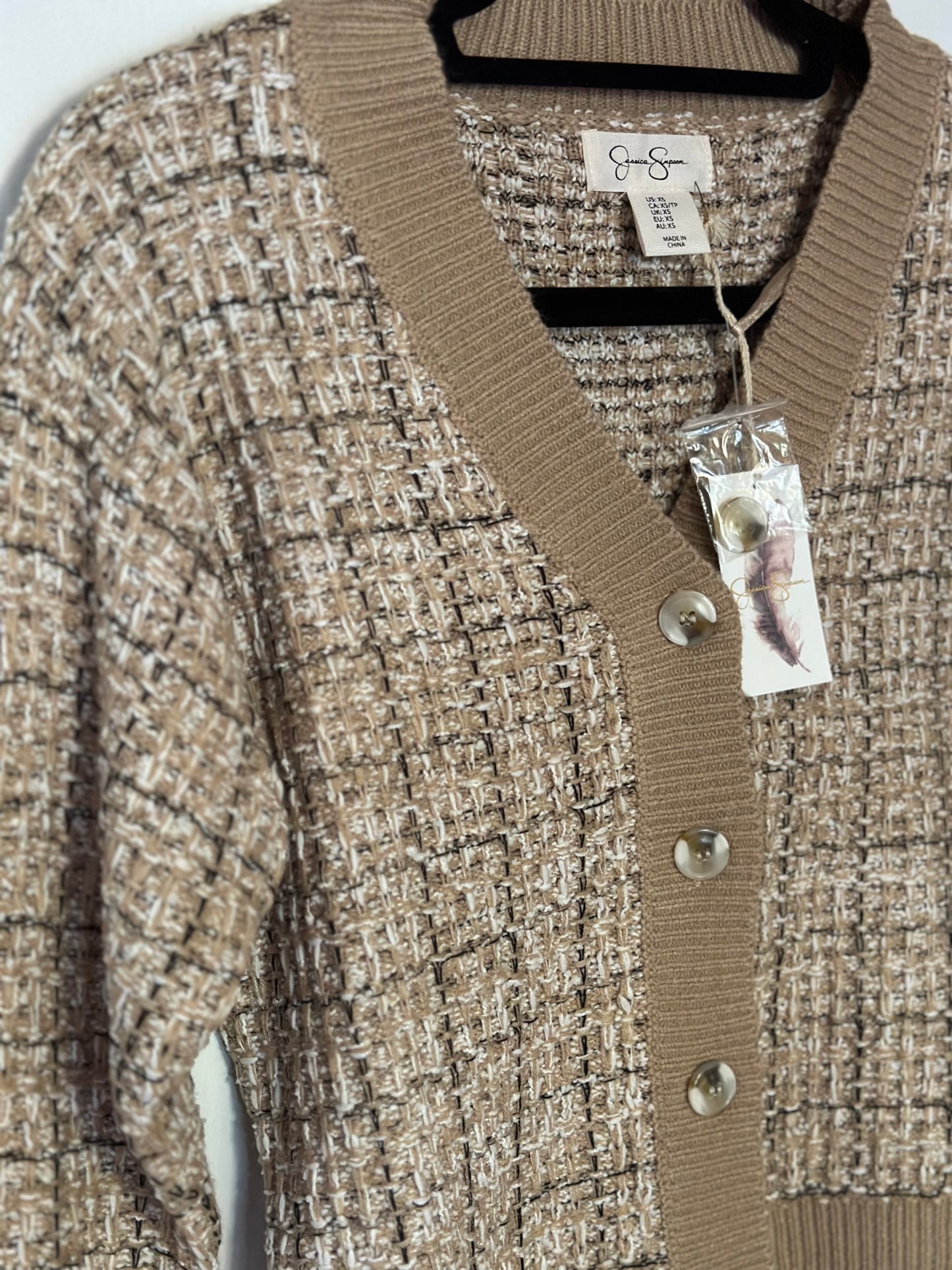 Jessica Simpson | Plaid Knit Cardigan