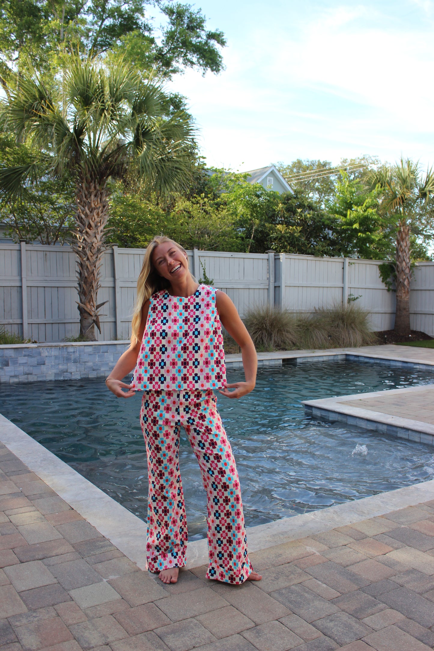 Avara | Floral Pattern Set, L Top, M Bottom