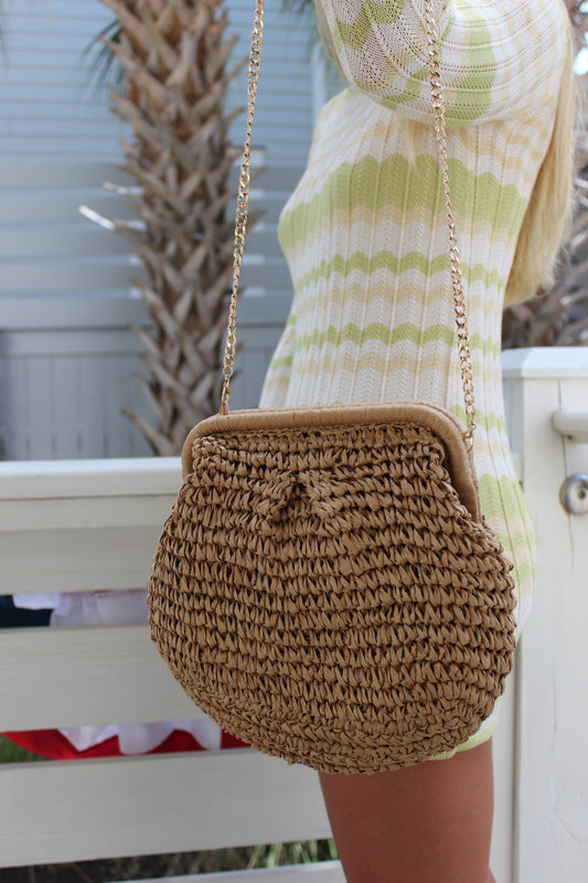 Rattan Handbag/Crossbody Purse