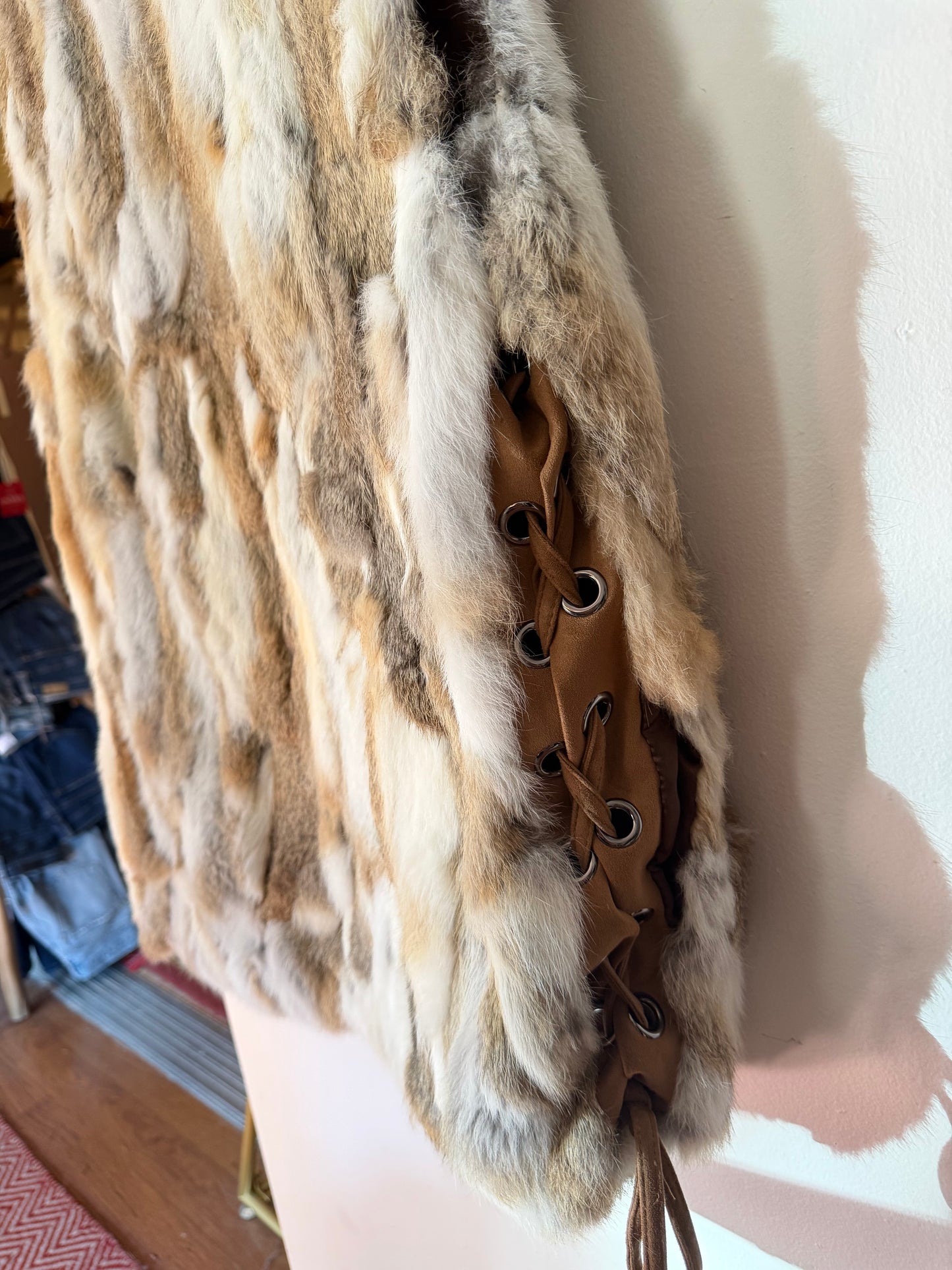 Love Token | 100% Rabbit Fur Vest, M