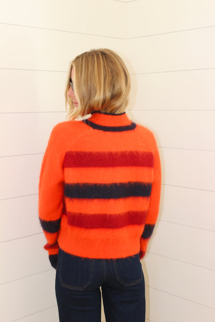 PSWL  | Mock Neck Striped Sweater, S