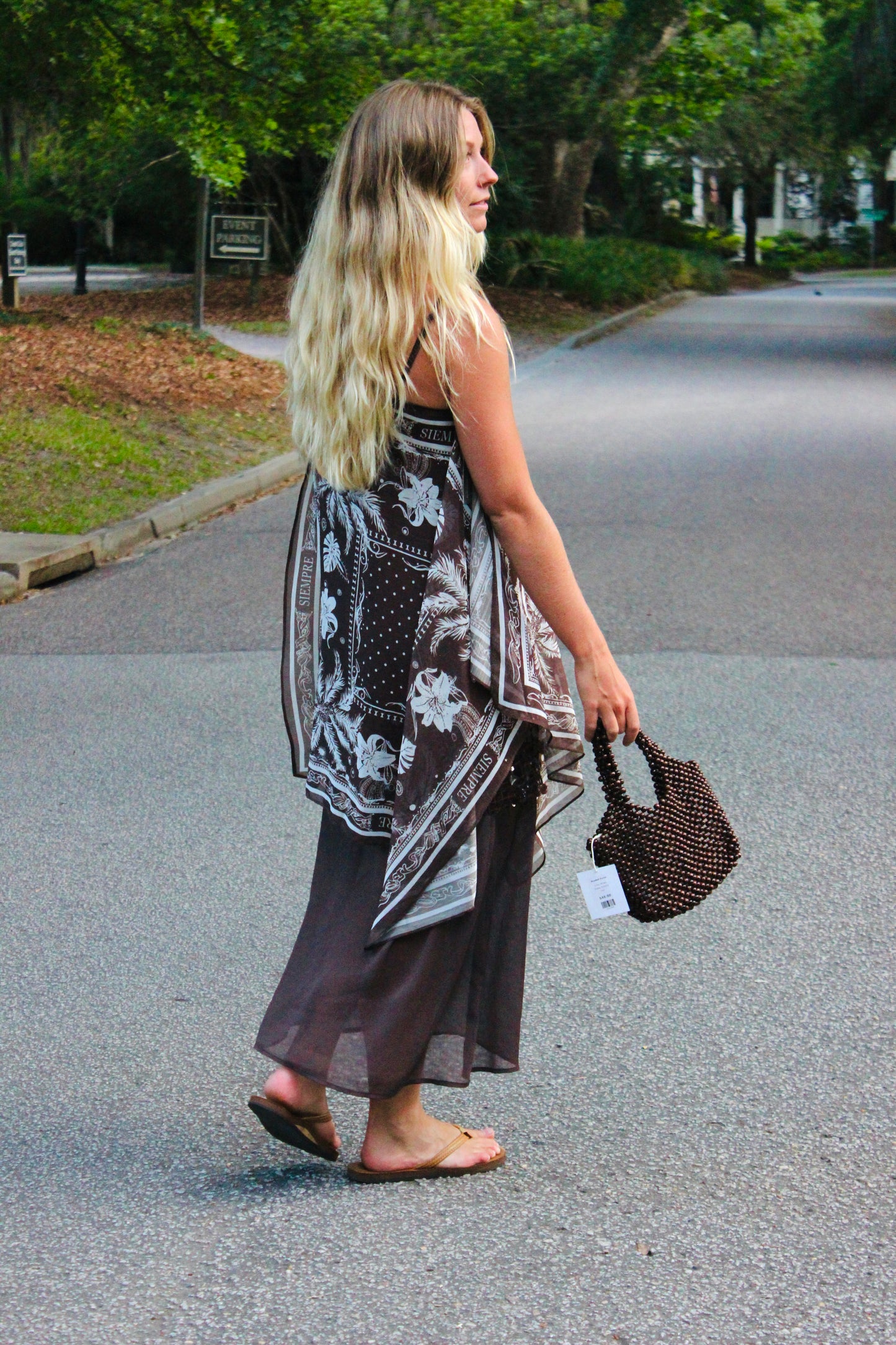 Siempre x Anthropologie | Sequin Trim Flowy Dress, XS