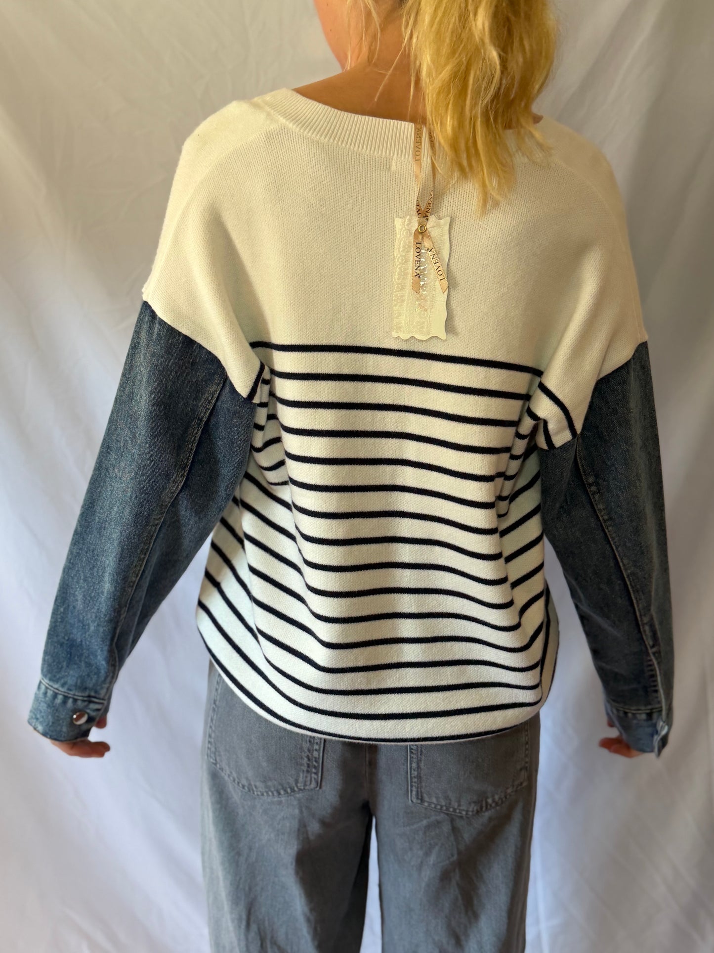 Aix-en-Provence | Ciao Repurposed Denim Sweater