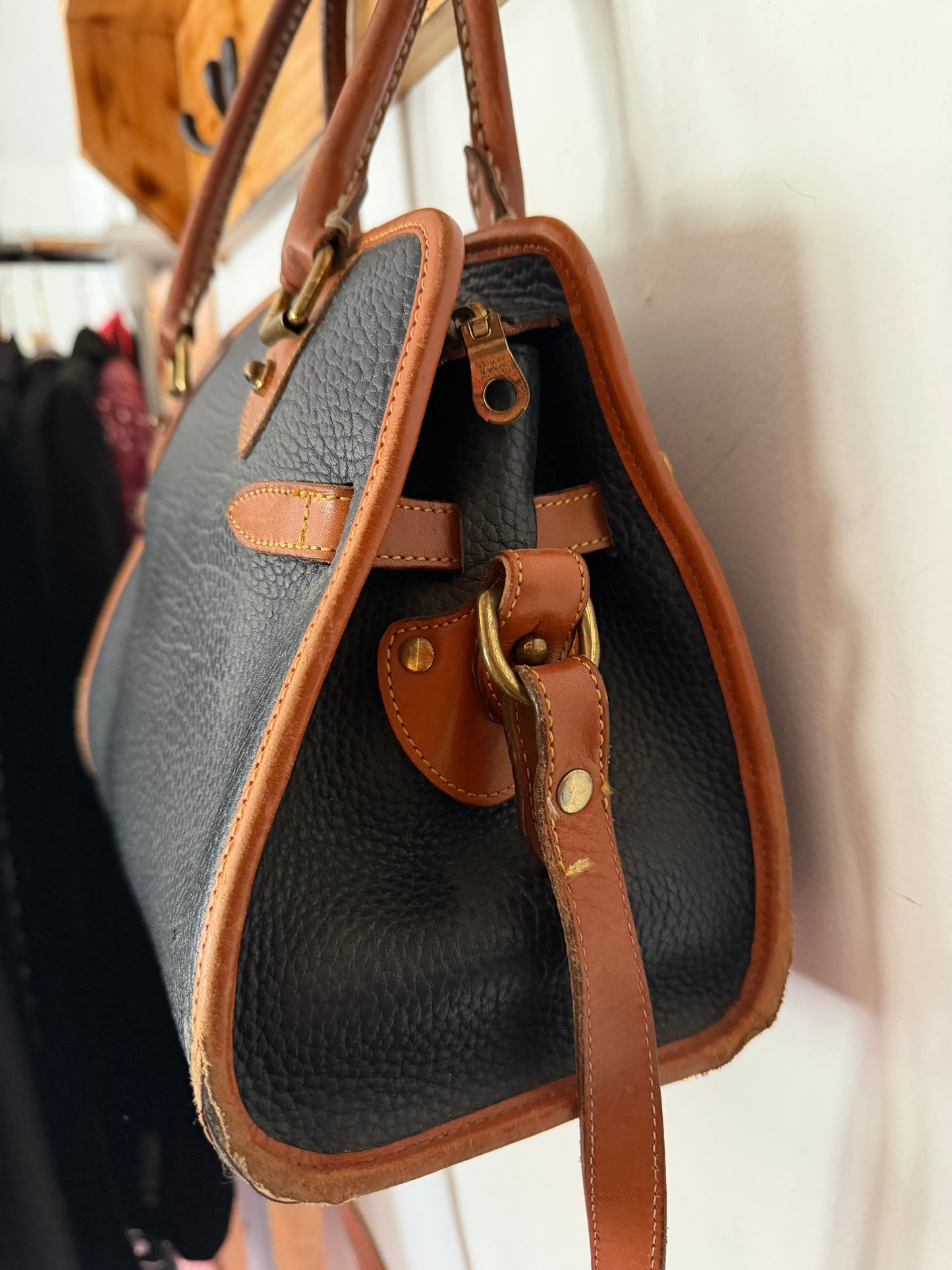 Dooney & Burke | Leather Satchel Buckle Bag