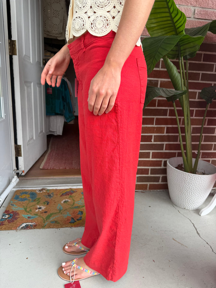 Frank &amp; Eileen | Flowy Wide Leg Linen Pants, 8