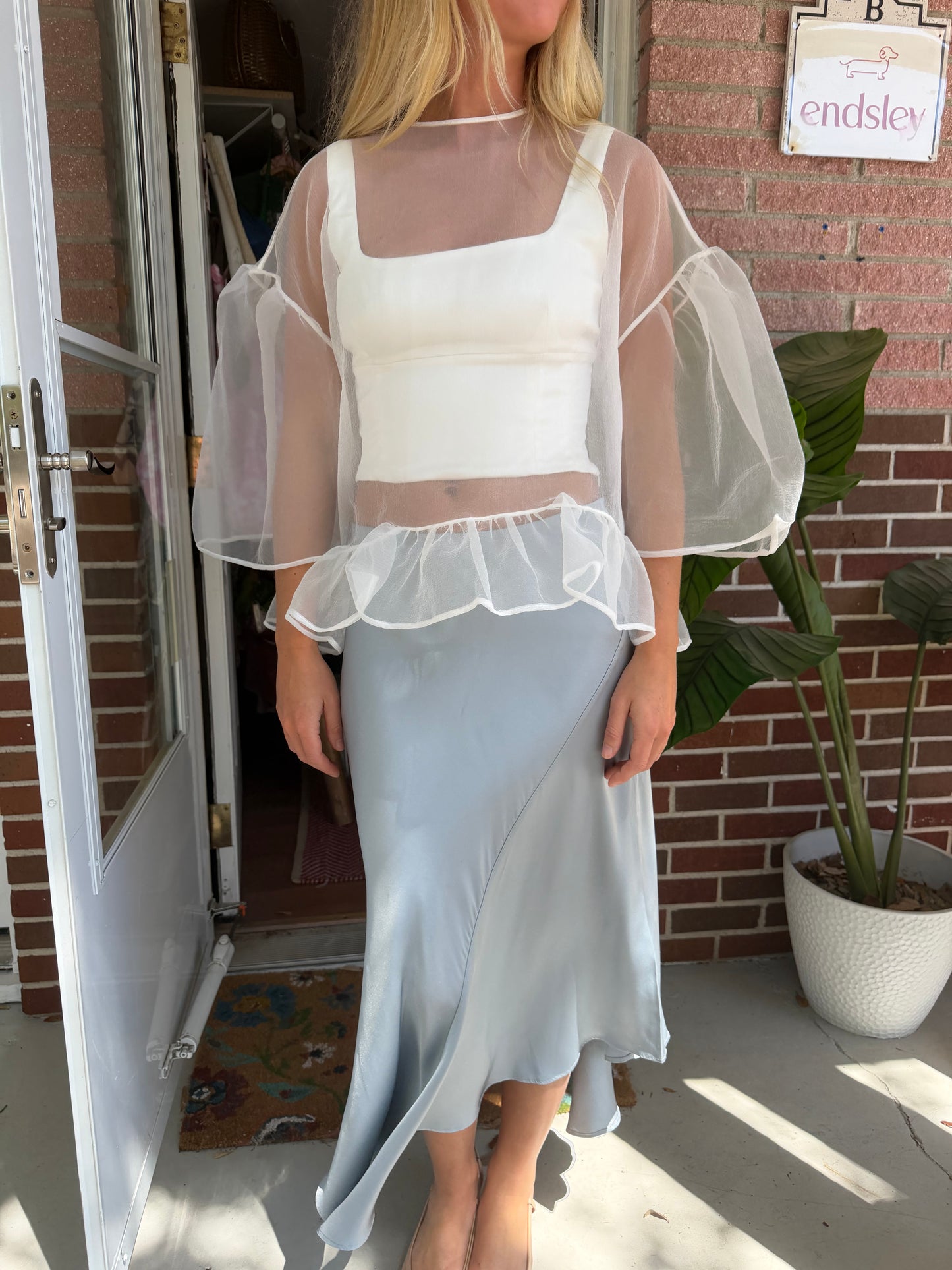 Esthe | Oversized Organza Top, S