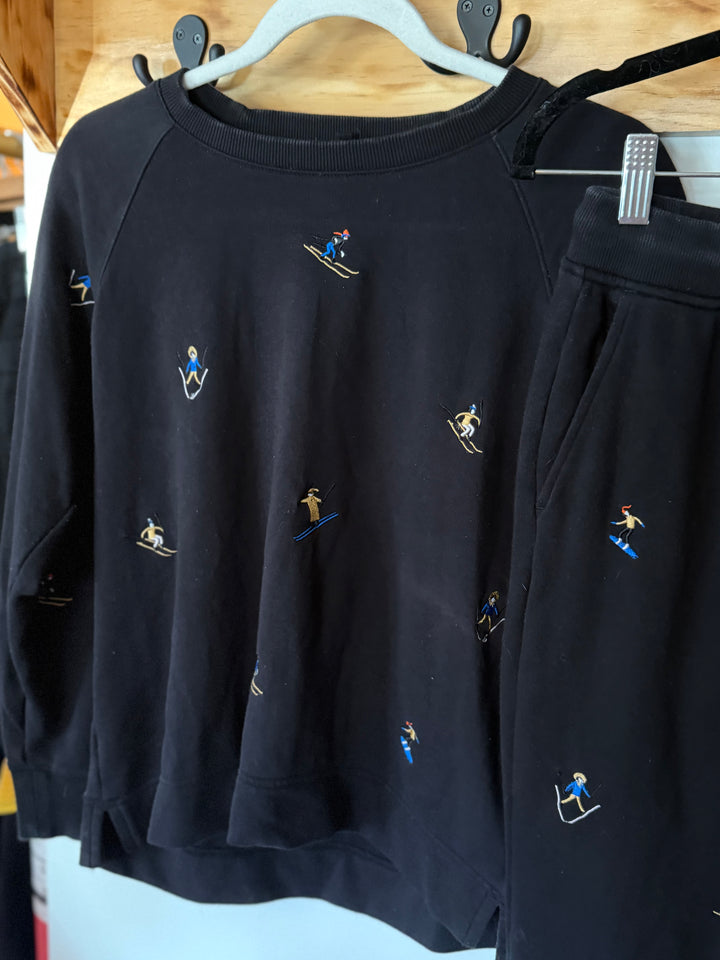 Loft | Embroidered Skiing Lounge Set, XS