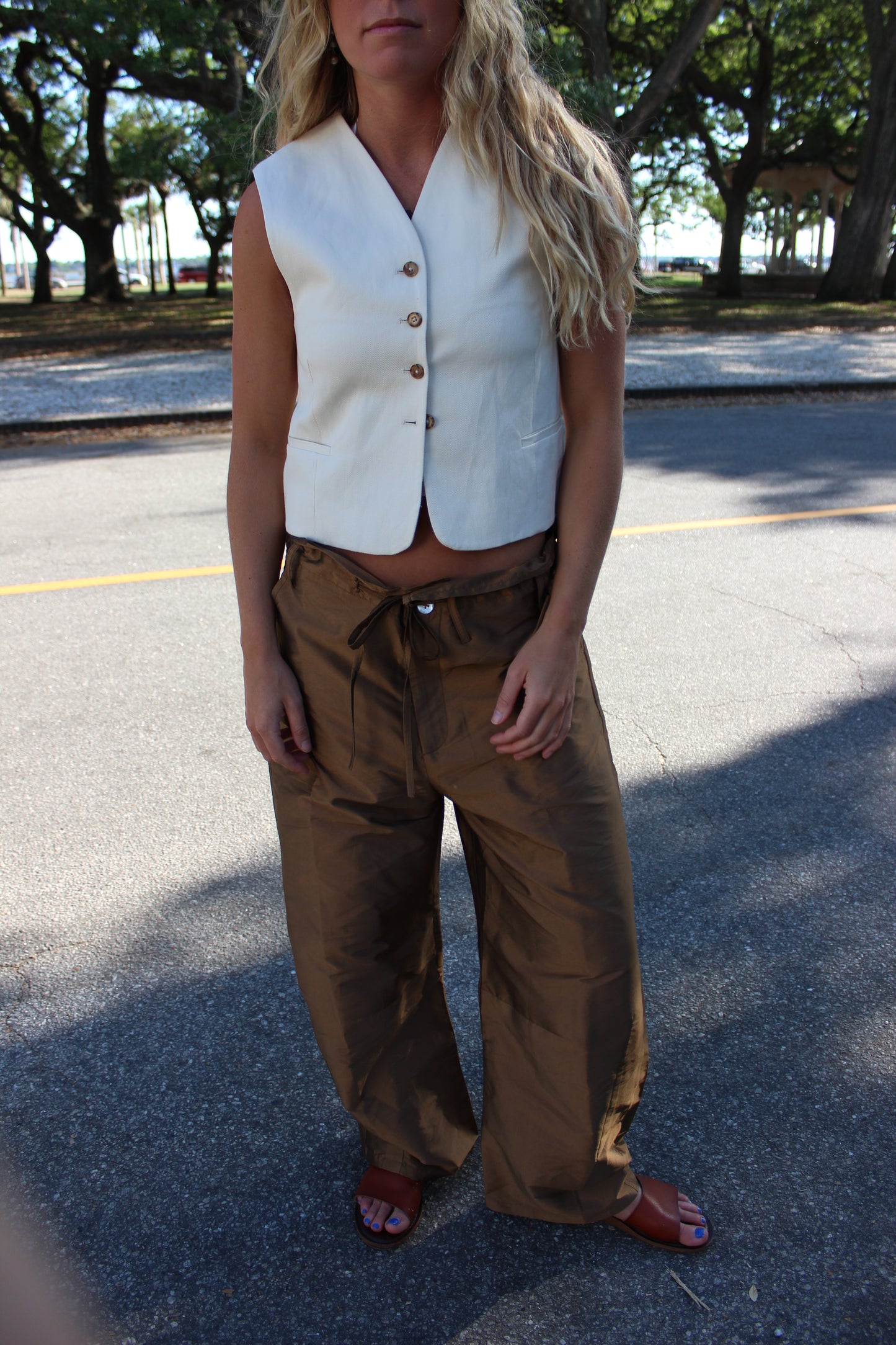 Chan Luu | Techno Taffeta Barrel Pant, 3