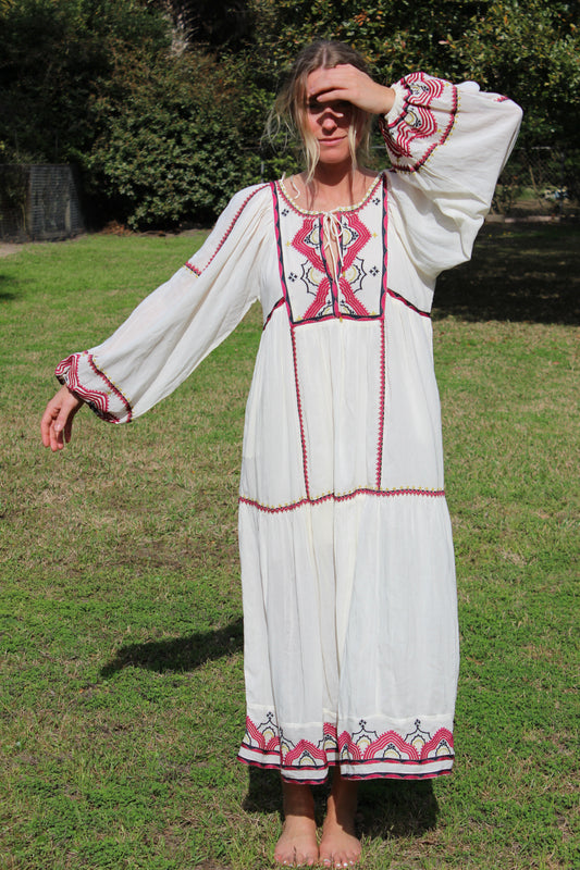 Free People | Boho Long Sleeve Maxi Dress, XS