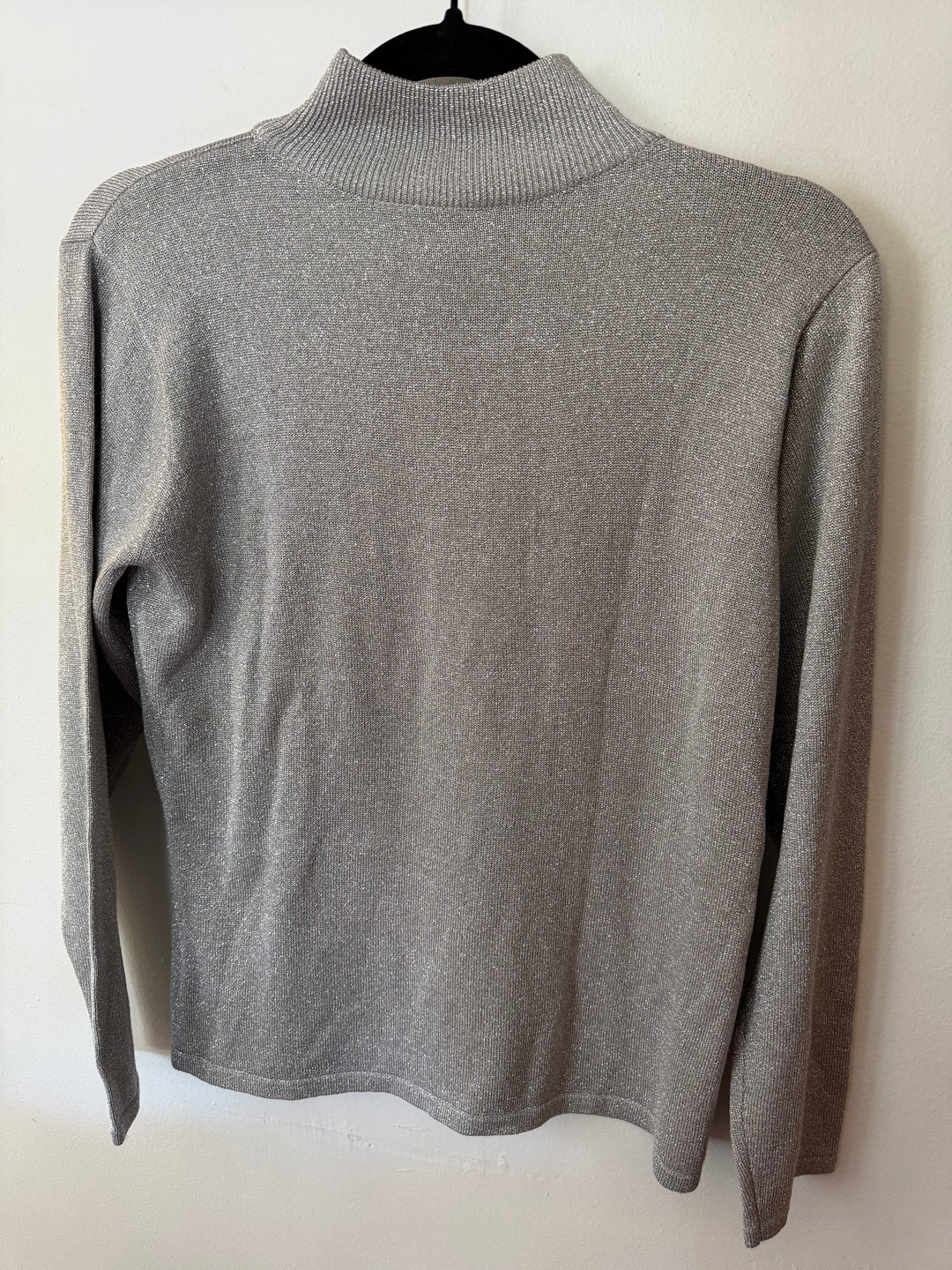 Silver Shimmer Highneck Top, S/M