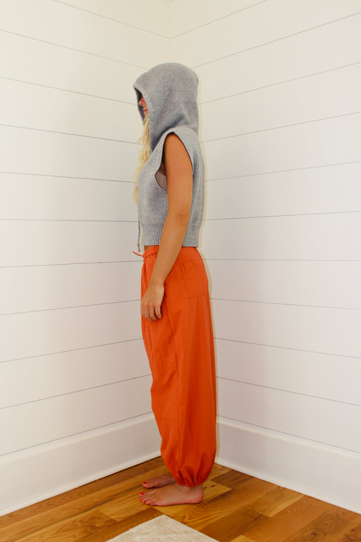 By Together | Knit Sleeveless Hoodie, L