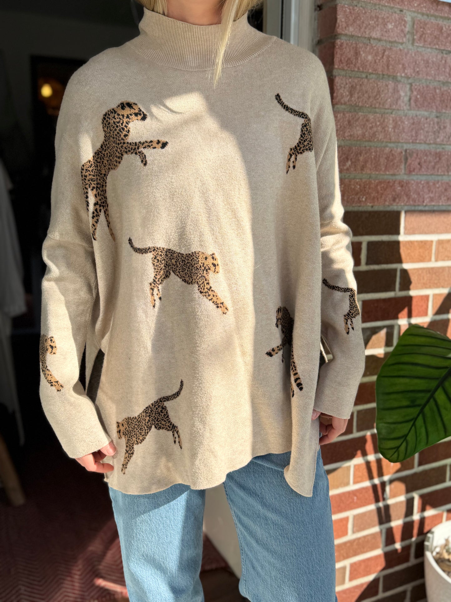 Entro | Cheetah Sweater, L