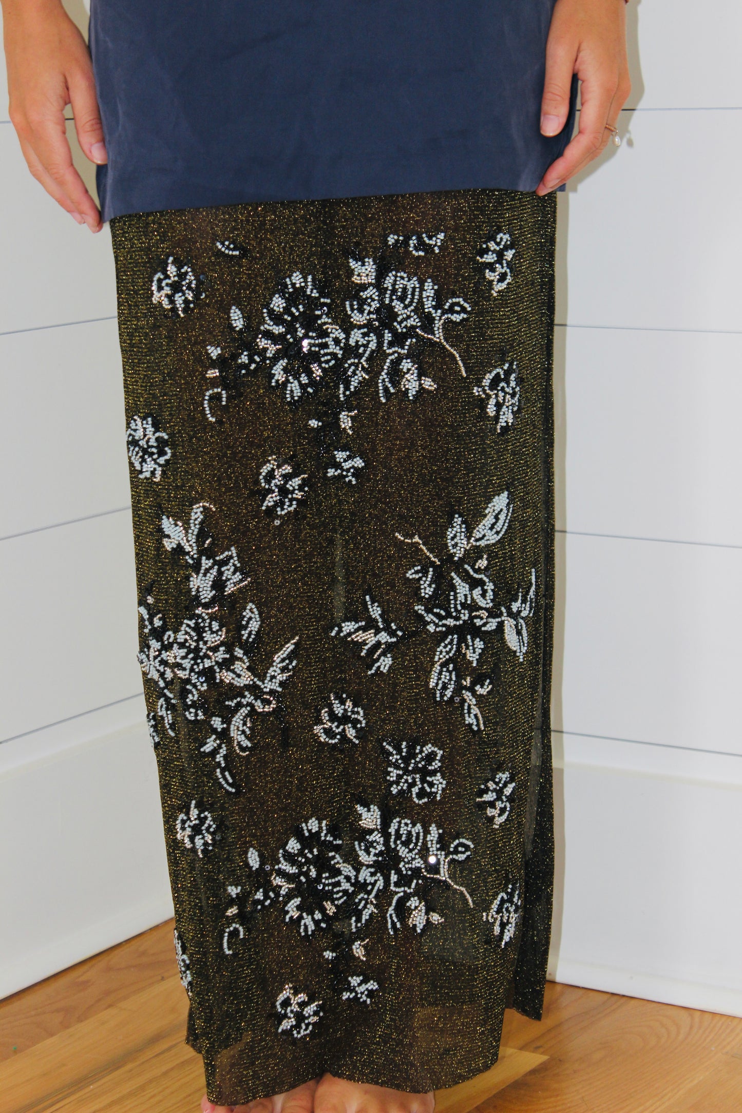 Zara | Beaded Combination Skirt, S