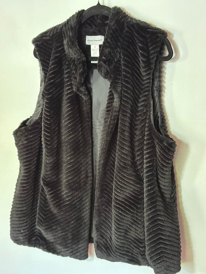 Alfred Dunner | Chevron Faux Fur Vest