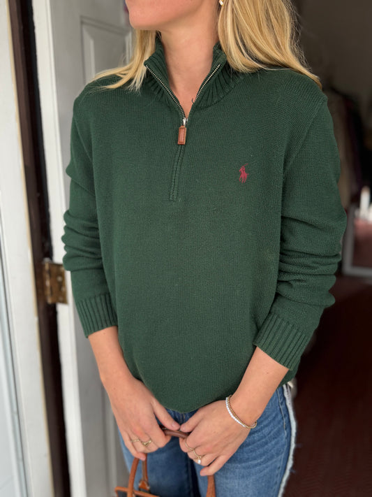 Polo Ralph Lauren | Green Quarter Zip, S