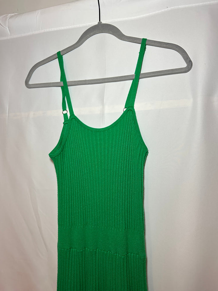 Green Knit Maxi Dress, S