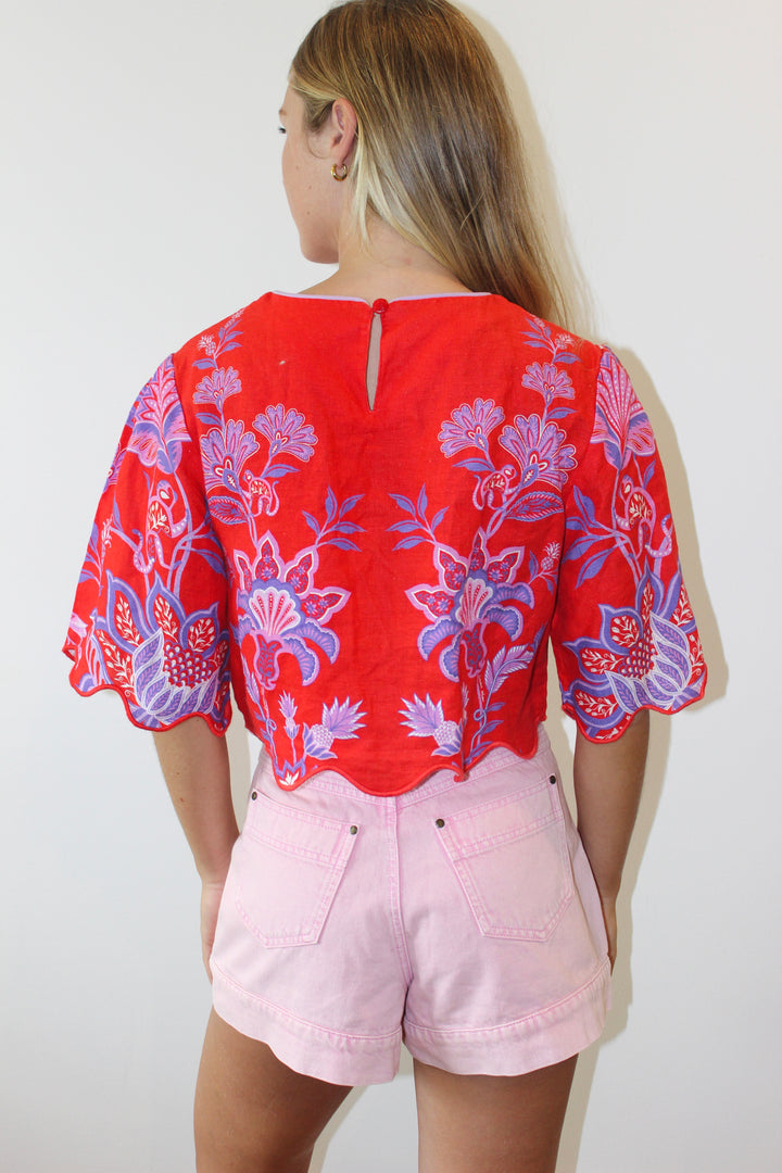 Farm Rio  | Porcelian Garden Blouse, M