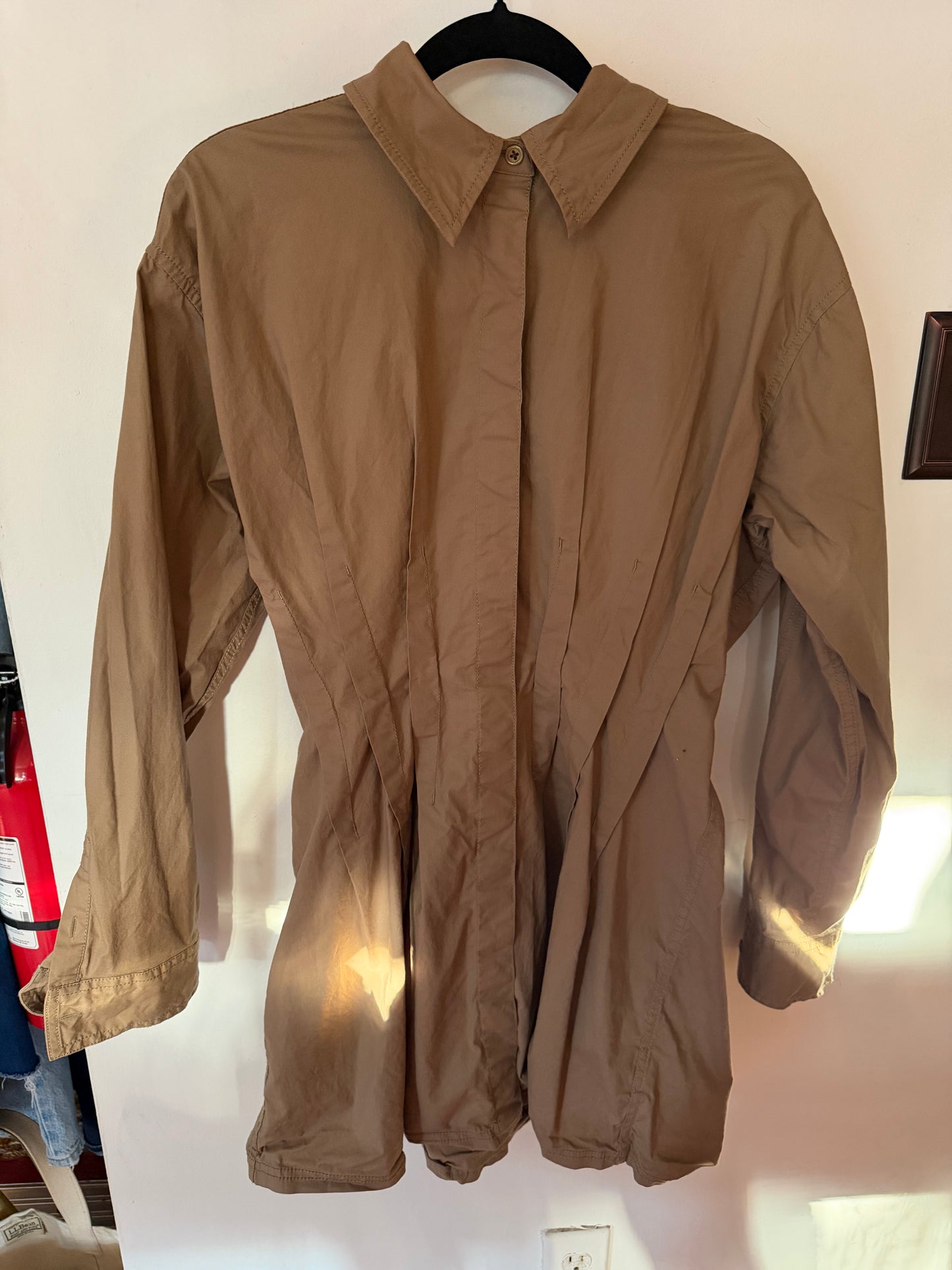 Pilcro | Pleated Long Sleeve Dress, M