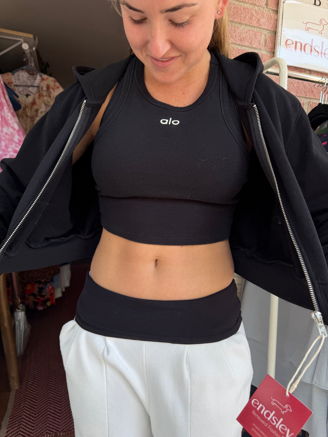 Alo | Cropped Hoodie, M