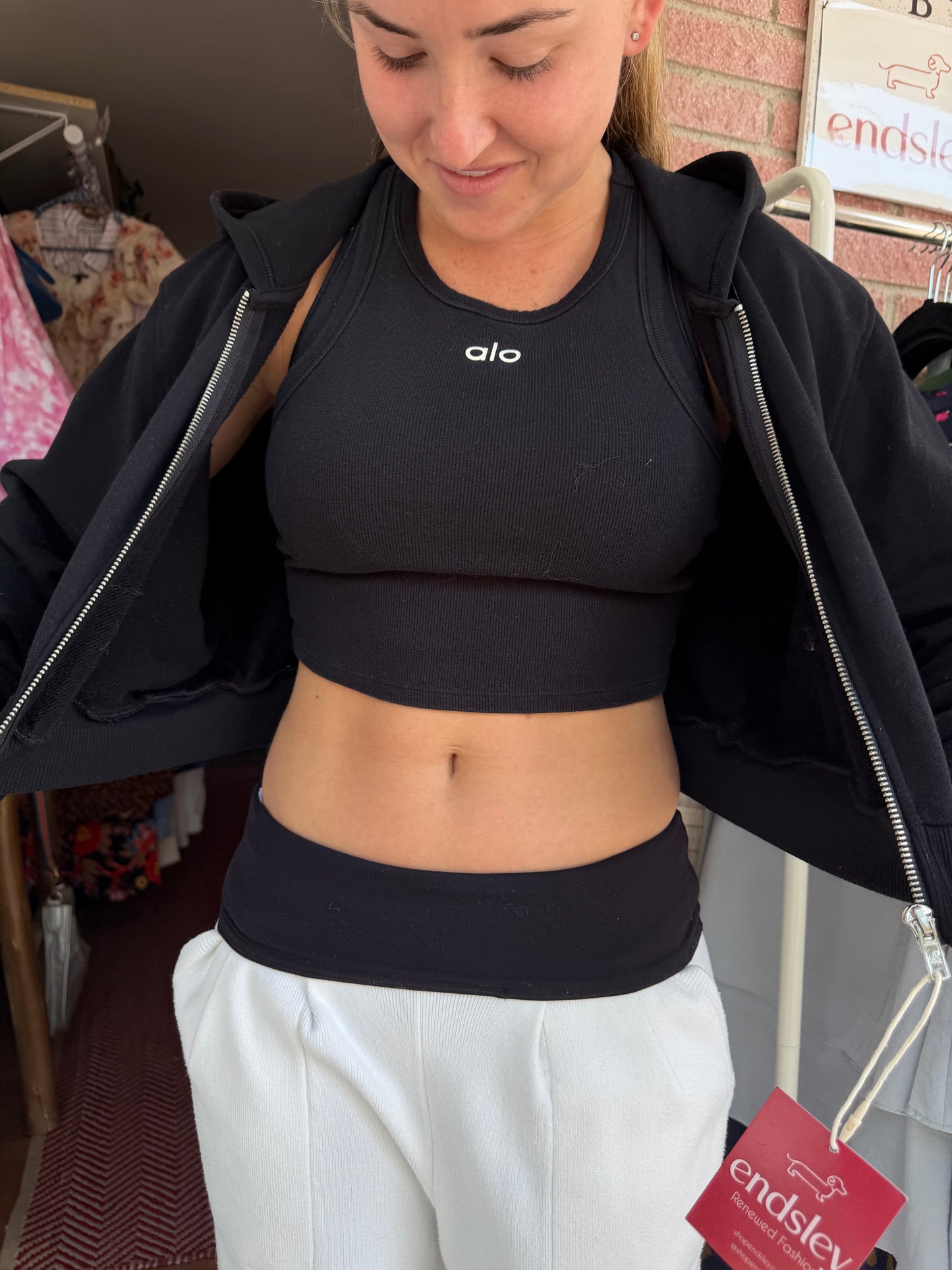 Alo | Cropped Hoodie, M