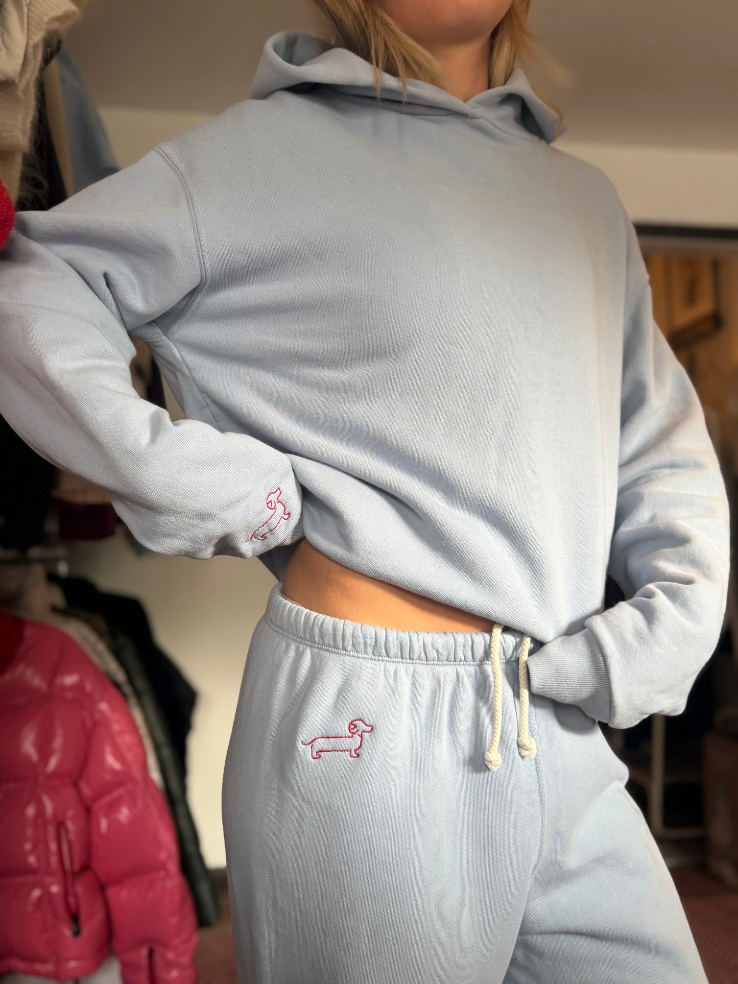 Perfectwhitetee | Baby Blue Sweat Set, M