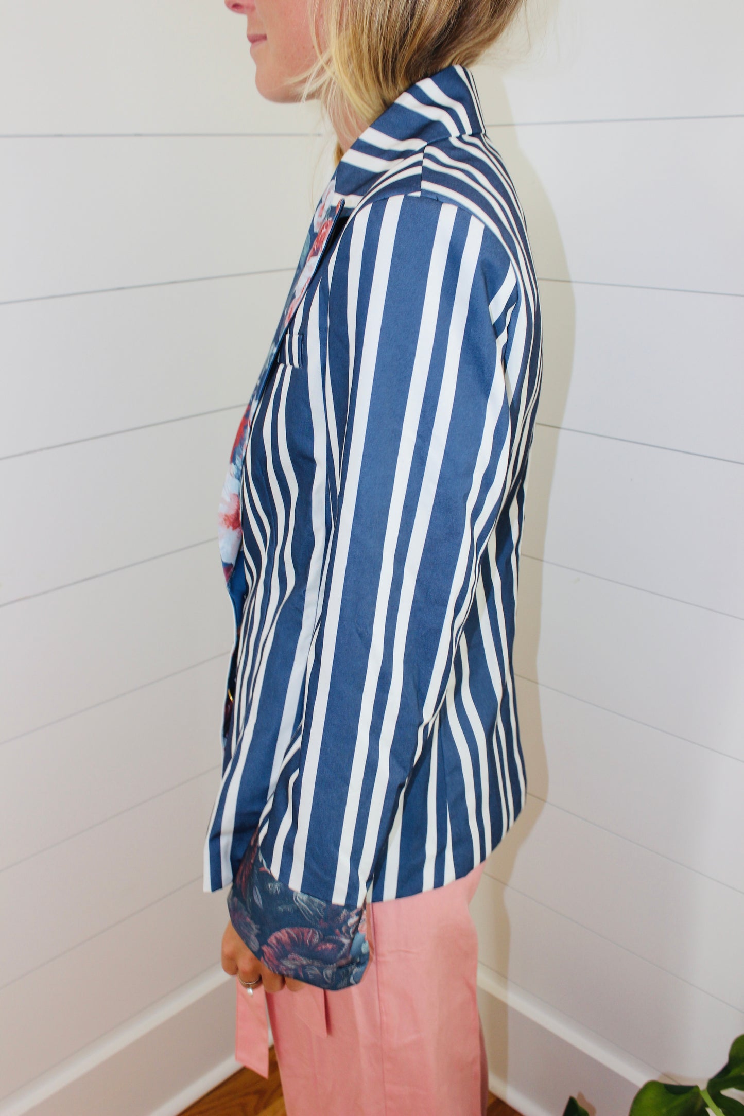 Futario | Floral Stripe Blazer, S/M