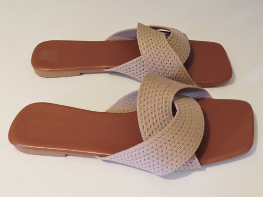 Light Brown Criss Cross Sandals