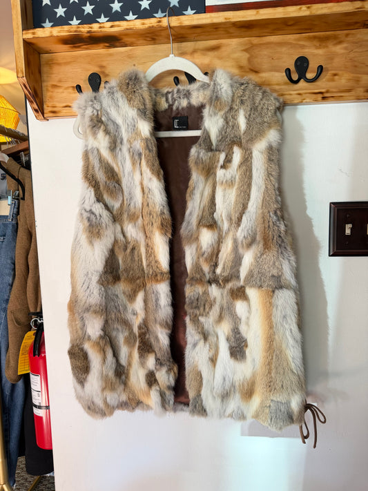 Love Token | 100% Rabbit Fur Vest, M