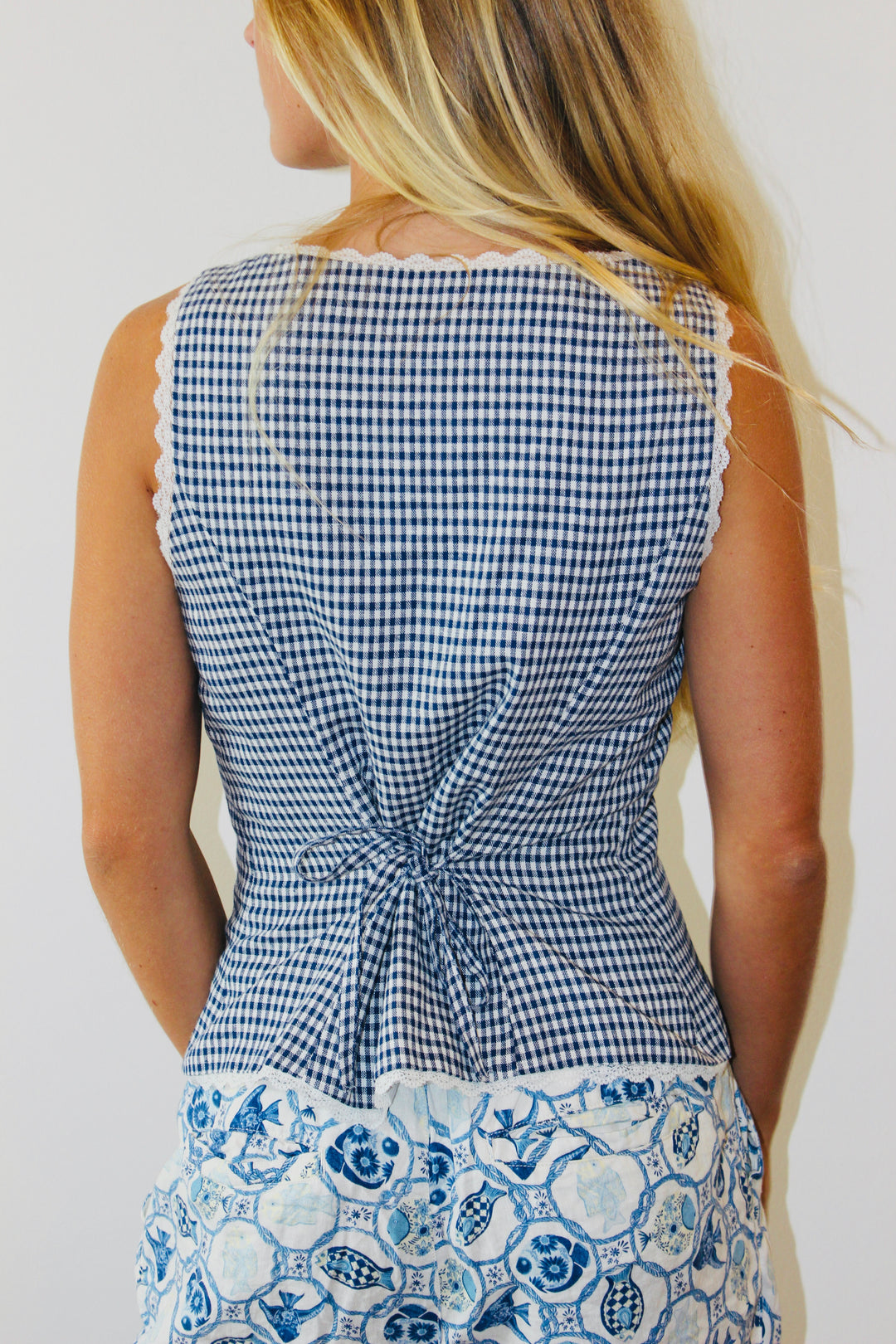Maeve  | Amela Gingham Top, 4